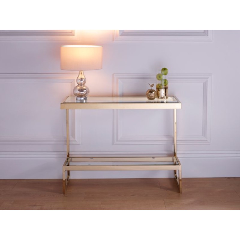 Mera Gold Console Table